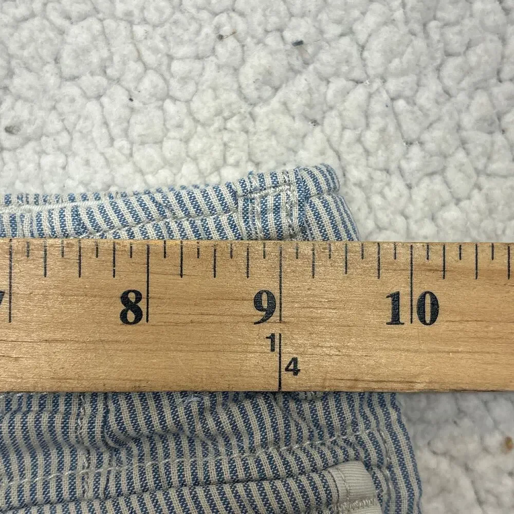 Vintage GAP Shorts 5 Boys Blue Pinstriped Cargo Longboard Club Surfing Patches